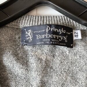 Burberry Classic Gray Wool Sweater Vest, Men’s US Size S/ EU 42